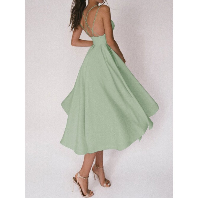 Sexy V-neck Suspender Dress Summer Fashion A-Line Long Dresses For Women