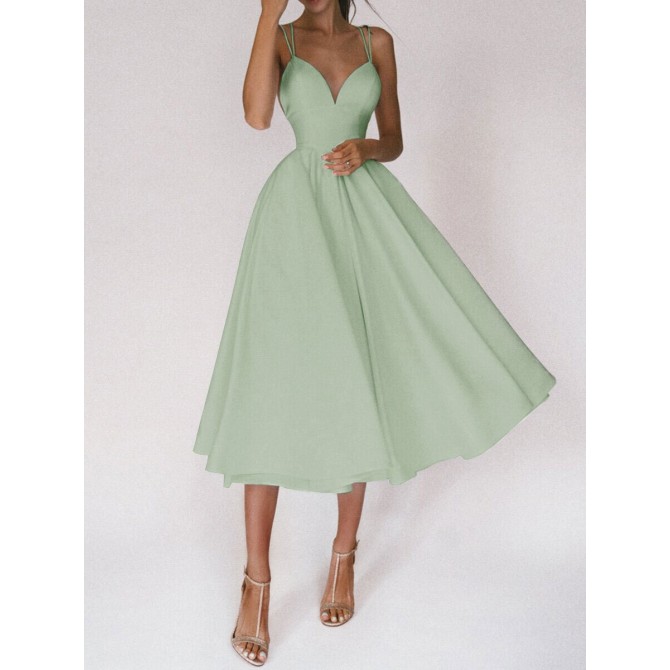 Sexy V-neck Suspender Dress Summer Fashion A-Line Long Dresses For Women