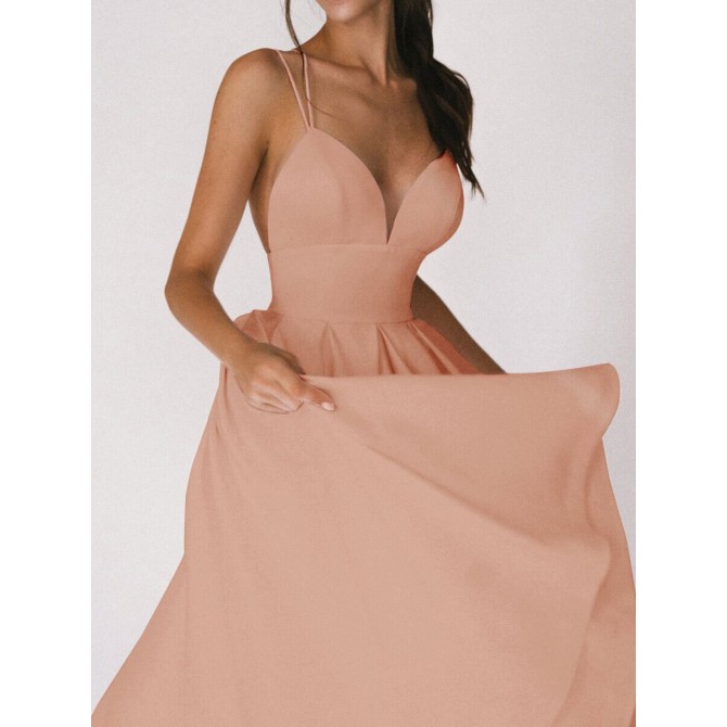 Sexy V-neck Suspender Dress Summer Fashion A-Line Long Dresses For Women