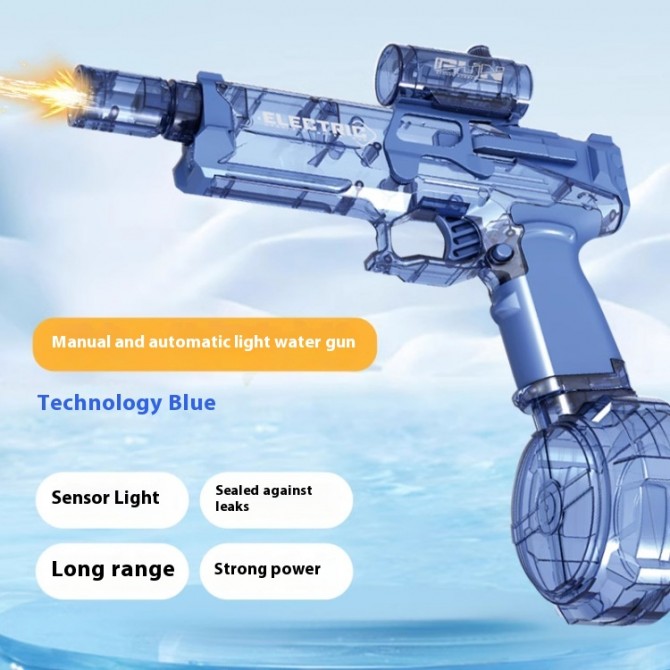 Fire Rat Electric Water Pistol Cool Light Full Automatic Water Spray Gun Summer Toy Sports Entertainment Children Gifts AC223