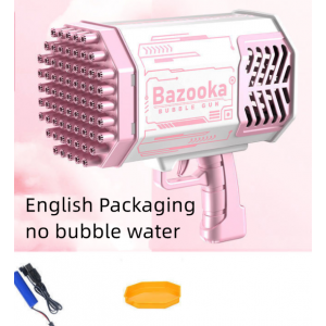 Kids Bubble Gun Toy 69 Holes & LED Lights