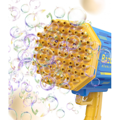 Kids Bubble Gun Toy 69 Holes & LED Lights