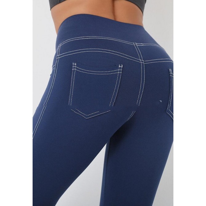 Women's Printed Denim Inspired Leggings