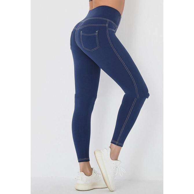 Women's Printed Denim Inspired Leggings