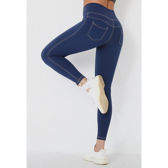 Women's Printed Denim Inspired Leggings