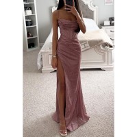 Sexy Split V-Neck Dress Slim Summer Party Wear