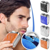 Mini Electric Shaver – Dual Ring Portable Razor for Men