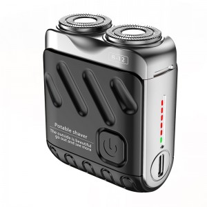 Mini Electric Shaver – Dual Ring Portable Razor for Men