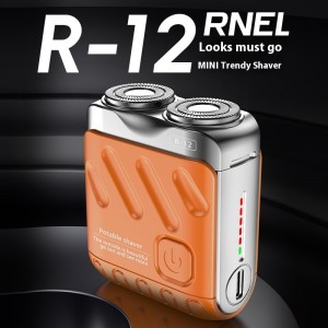 Mini Electric Shaver – Dual Ring Portable Razor for Men