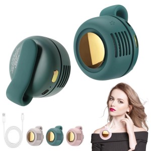 Mini Clip Neck Fan – USB Leafless 3-Speed Portable Air Cooler