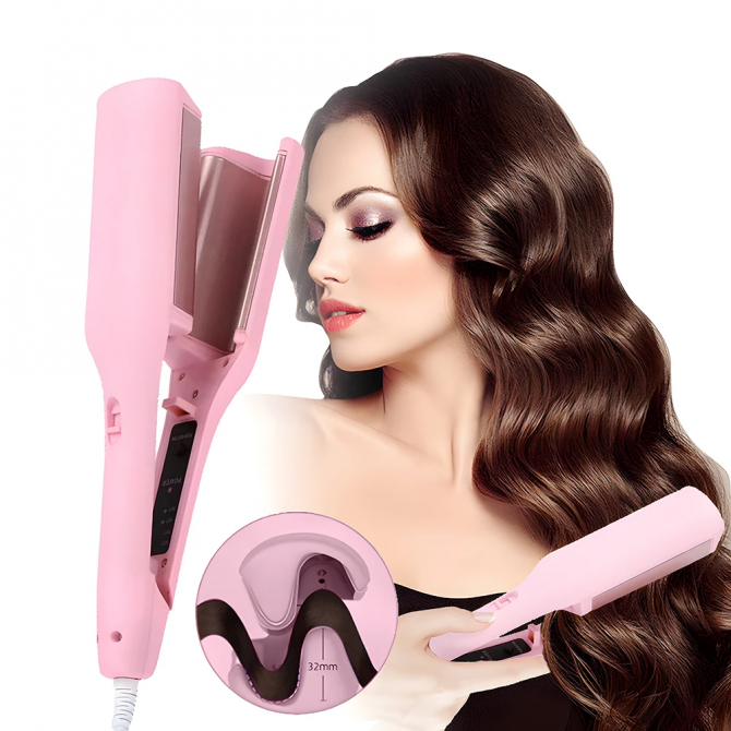 32mm Hair Curler – Deep Wave Iron with 4 Heat Settings