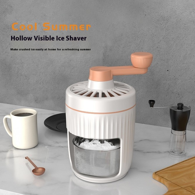 Hand-Cranked Ice Shaver – Small Home Smoothie Crusher