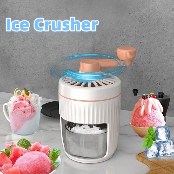 Hand-Cranked Ice Shaver – Small Home Smoothie Crusher