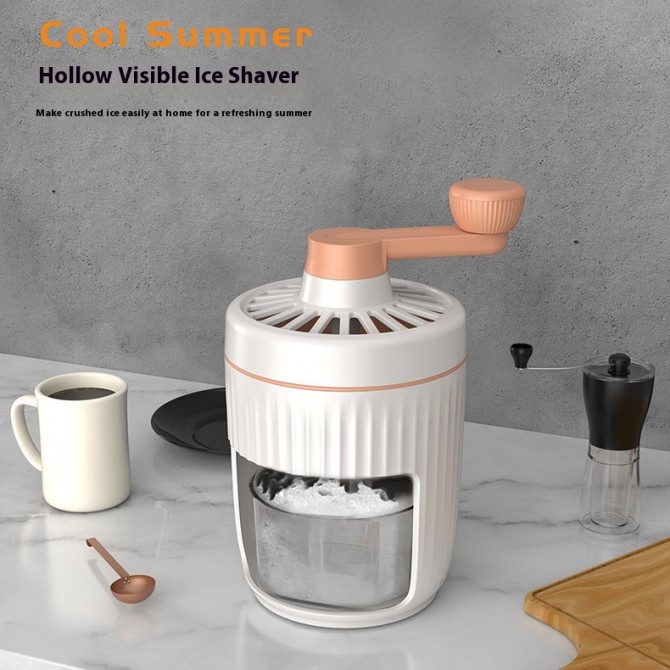 Hand-Cranked Ice Shaver – Small Home Smoothie Crusher