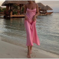 Women's Satin Slip Dress – Elegant Summer Party Wear