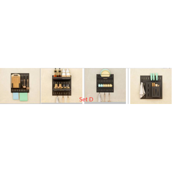 Stainless Steel Wall-Mounted Kitchen Storage Rack