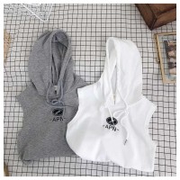 Girls' Korean Cotton Hooded Summer Shorts Set