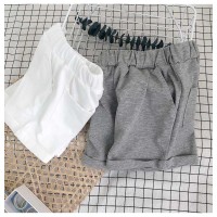 Girls' Korean Cotton Hooded Summer Shorts Set