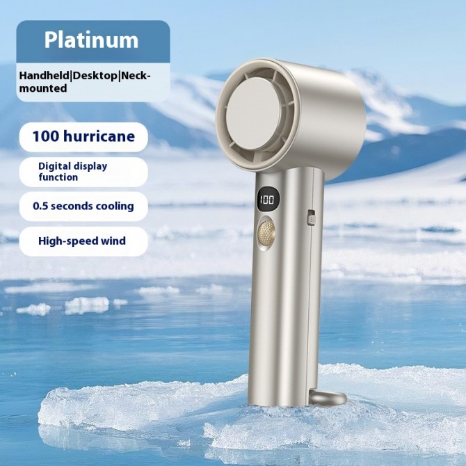 Mini Rechargeable Fan with Ice Compress – High-Speed