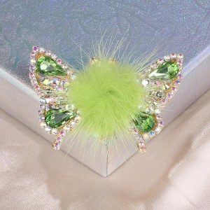 Mink Hair Butterfly Hairpin Wings Move