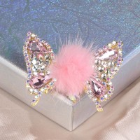 Mink Hair Butterfly Hairpin Wings Move
