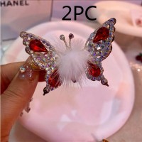 Mink Hair Butterfly Hairpin Wings Move