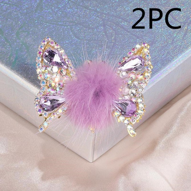 Mink Hair Butterfly Hairpin Wings Move
