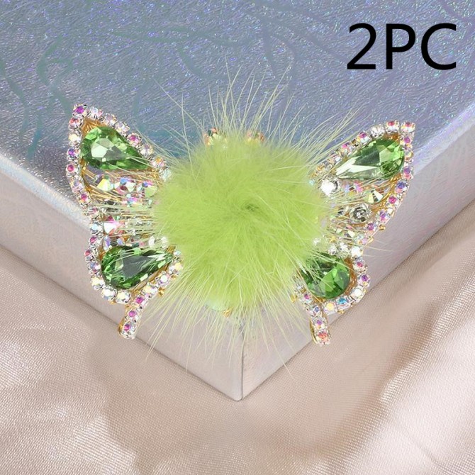Mink Hair Butterfly Hairpin Wings Move