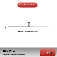 Punch-Free Stainless Steel Bathroom Towel Rack