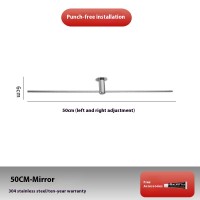 Punch-Free Stainless Steel Bathroom Towel Rack
