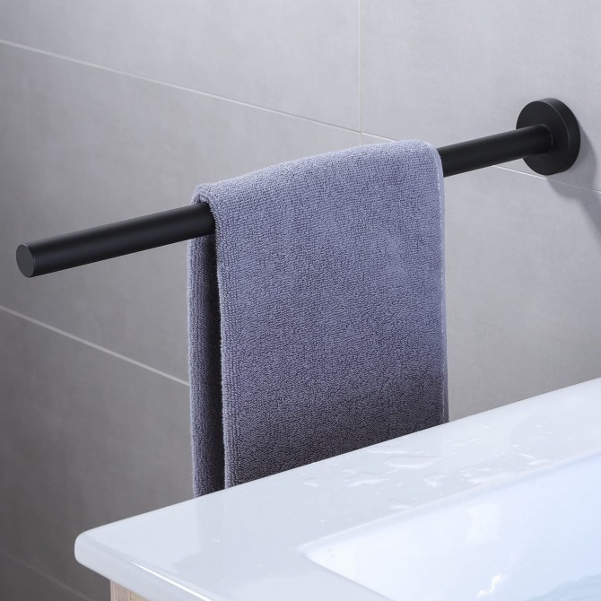 Black Stainless Steel 304 Bathroom Towel Bar – Wall Mount