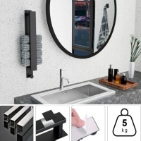 Self-adhesive Punch-free Bathroom Stainless Steel Towel Bar