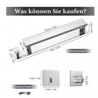 Self-adhesive Punch-free Bathroom Stainless Steel Towel Bar