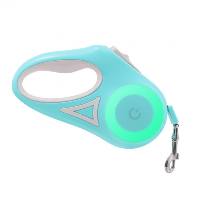 Retractable Dog Leash with Collar & LED Spotlight