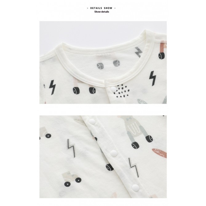 Bamboo Baby Romper – Soft Long Sleeve Unisex Jumpsuit