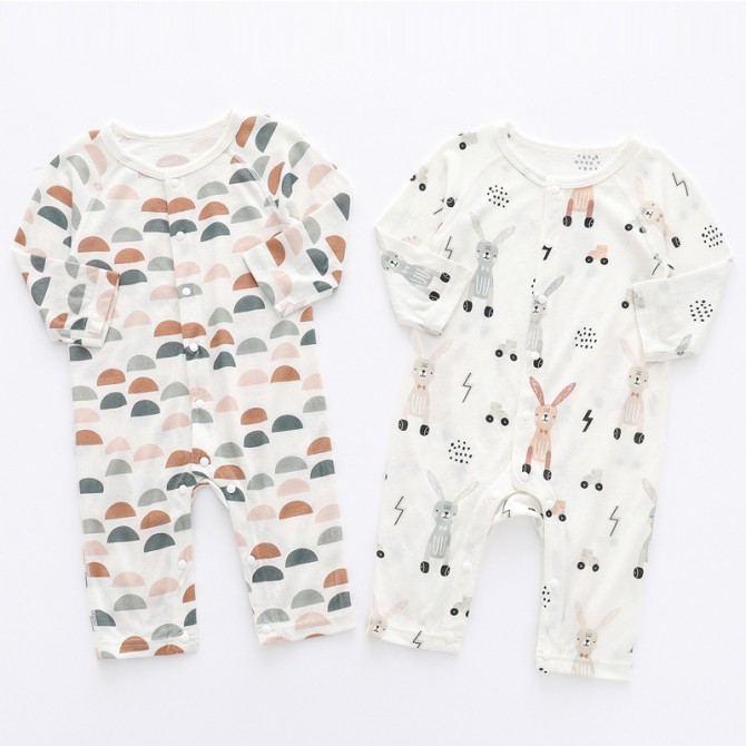 Bamboo Baby Romper – Soft Long Sleeve Unisex Jumpsuit