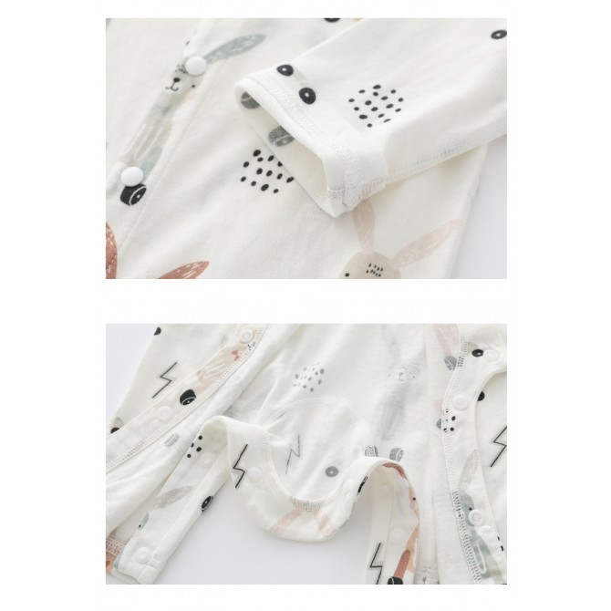 Bamboo Baby Romper – Soft Long Sleeve Unisex Jumpsuit