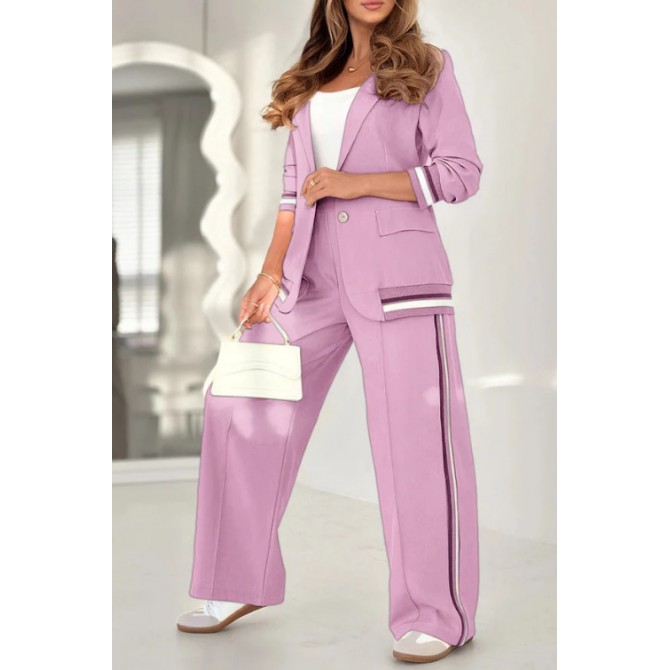 2-Piece Women's Office Suit – Jacket & Wide-Leg Pants