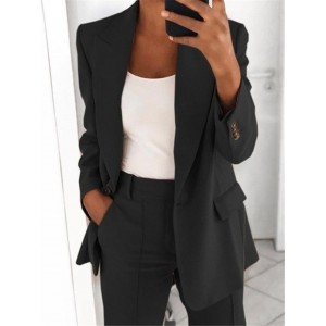 Women's Casual Blazer Suit – Jacket & Slim Pants