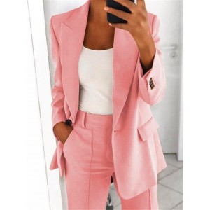 Women's Casual Blazer Suit – Jacket & Slim Pants