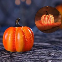Halloween LED Pumpkin Lantern – Luminous Resin Decor
