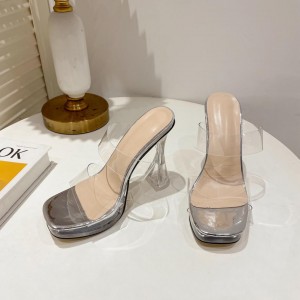 High Heel Crystal Heel Platform Sandals