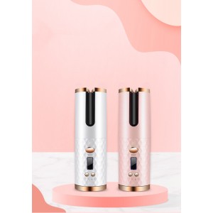 Rechargeable Automatic Hair Curler Women Portable Hair Curling Iron LCD Display Ceramic Curly Rotating Curling Wave Styer