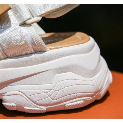 Women's Platform Sports Style One-line Peep Toe Velcro Sandals