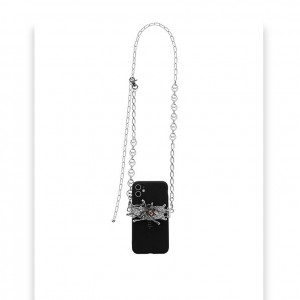 Spider Moonstone Metal Mobile Phone Charm