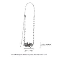 Spider Moonstone Metal Mobile Phone Charm