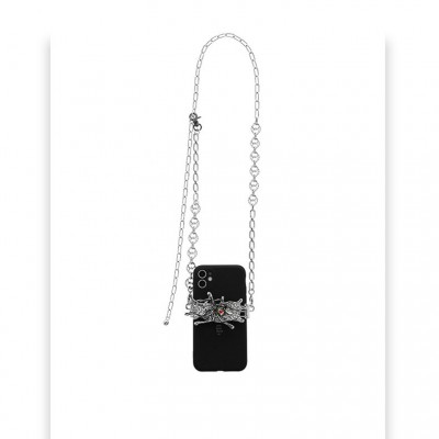 Spider Moonstone Metal Mobile Phone Charm