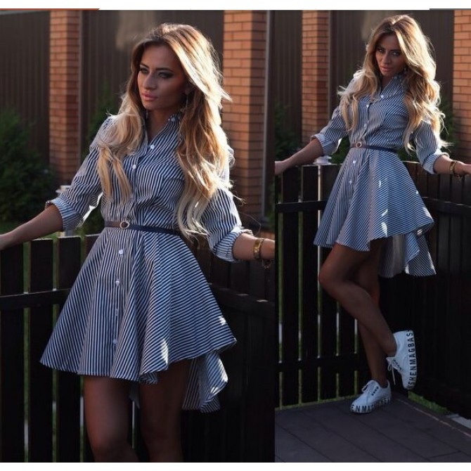 Long sleeve women's striped shirt