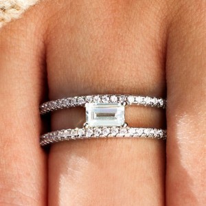 Ornament Geometric Square Women's Fashion Ring