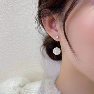 Fashion Temperament Large Pearl Earrings Women